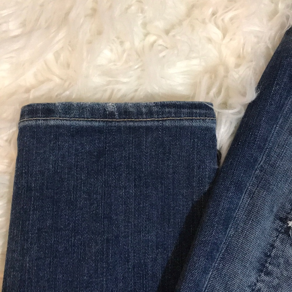 Hudson Distressed Patch Skinny Jeans - Picture 6 of 10
